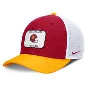 USC Trojans Nike Cardinal and Gold Helmet Patch Structured Trucker Snapback Hat